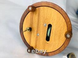 Spinning Wheel Wood Music Box Working Vintage Likely Swiss ra