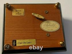 Splendid Music Box Co. Claire De Lune Italian Inlaid 4.5 x 4 Wood