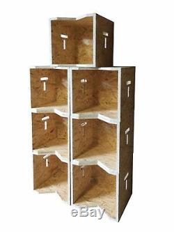 Stackable Vinyl Record Storage Display Box Stores Up to 270 x 12 LP's T Design