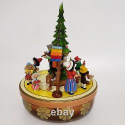 Steinbach Musical Wood Christmas VIDEO Tree Reuge Germany Swiss Movement Happy