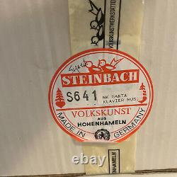 Steinbach Nutcracker Musical Santa Claus Piano 641 Germany Box Signed Sled 17