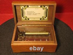 Stunning Vintage Thorens Music Box 4 Song 52 Note Swiss Movement Wood Case Works