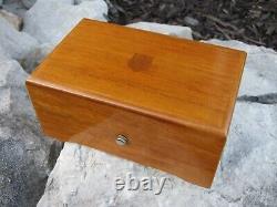 Stunning Vintage Thorens Music Box 4 Song 52 Note Swiss Movement Wood Case Works