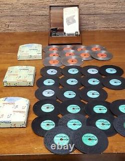 Superb Thorens AD 30 Automatic Disc Wood Music Box with31 Metal Discs, Working