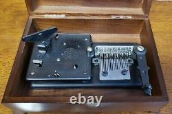 Superb Thorens AD 30 Automatic Disc Wood Music Box with31 Metal Discs, Working