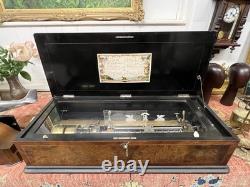Swiss Cylinder Music Box with 3 Interchangeable Cylinders Circa 1885-1900