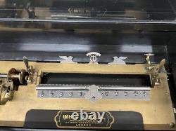 Swiss Cylinder Music Box with 3 Interchangeable Cylinders Circa 1885-1900
