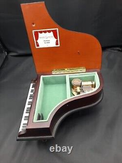 Swiss REUGE Grand Piano Music Box Fur Elise/Beethoven Italian Inlaid Wood EXC