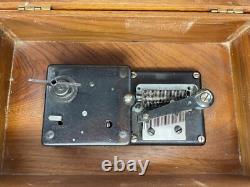 Switzerland Disc Music Box Wood Thorens with 10 Discs Swiss Thorens Working