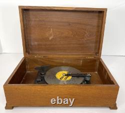 Switzerland Disc Music Box Wood Thorens with 10 Discs Swiss Thorens Working