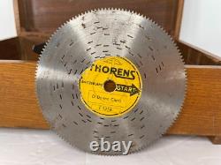 Switzerland Disc Music Box Wood Thorens with 10 Discs Swiss Thorens Working