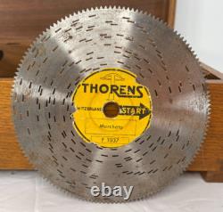 Switzerland Disc Music Box Wood Thorens with 10 Discs Swiss Thorens Working