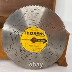 Switzerland Disc Music Box Wood Thorens with 10 Discs Swiss Thorens Working