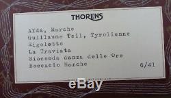 THORENS Swiss 6 Song 41 Note Wood Music Box