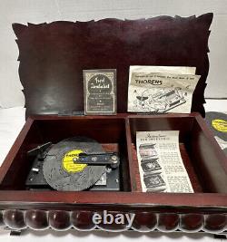 THORENS Vintage MUSIC BOX With 10 DISCS Beautiful Wood SWITZERLAND Works