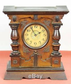 Table Clock In Wood. Paris Machines With Music Box. Century Xix-xx