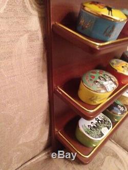 The Beatles Franklin Mint Porcelain Music Box Collection 1992 with wood stand