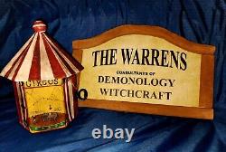 The Conjuring Circus Music Box & Warrens Sign Scary Horror Clown Movie Prop