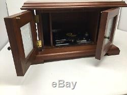 Thorens 2 Door Wood Cabinet Automatic Music Box AD30 with 15 Discs sz14X8X6.5