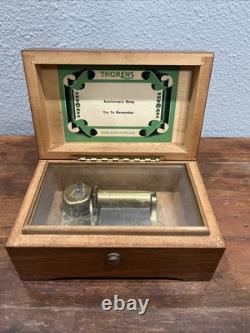 Thorens 2 Song Music Box Anniversary Song/ Try To Remember Beautiful Condition