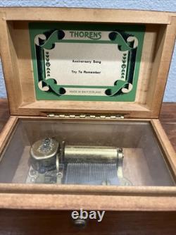 Thorens 2 Song Music Box Anniversary Song/ Try To Remember Beautiful Condition