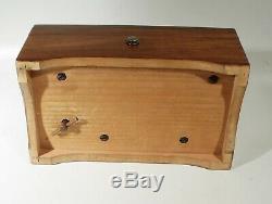Thorens 3 Tune Wood Music Box From Mid-century Cleaned And Oiled No. 28