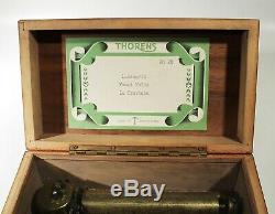 Thorens 3 Tune Wood Music Box From Mid-century Cleaned And Oiled No. 28