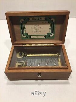 Thorens Music Box #30 /Inlaid Wood Swiss Made Four Songs