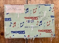 Thorens Of Switzerland Vintage 1940s 3 Song Wooden Music Box No. 28 In Outer Box