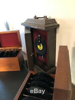 Thorens Swiss Wood Upright Music Box Working Excellent
