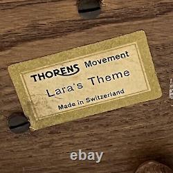 Thorens Wood Rotating Music Box. Lara's Theme Anri Switzerland. Marks/Stickers