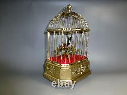 Top Quality German Antique Singing Bird Cage Music Box Automaton (watch Videos)