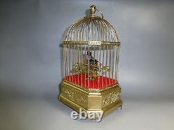 Top Quality German Antique Singing Bird Cage Music Box Automaton (watch Videos)