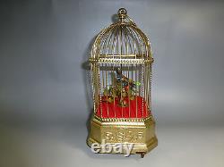 Top Quality German Antique Singing Bird Cage Music Box Automaton (watch Videos)