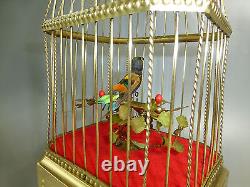 Top Quality German Antique Singing Bird Cage Music Box Automaton (watch Videos)