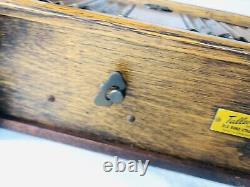 Trinket Wood Music Box Wooden Storage Musical Woodenware Vintage ra