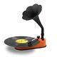 Turntable Record Player With Horn Speaker For 33/45 Rpm Records, Mini Orange