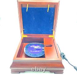 U405 Crosley Wood Music Box Music Wurks In Working Order with 6 Discs