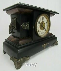 ULTRA RARE! Seth Thomas mantel clock BUILT IN MUSIC BOX antique MUSICAL 1 in 10k