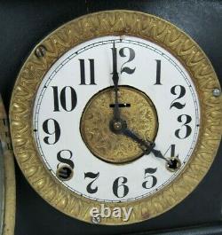 ULTRA RARE! Seth Thomas mantel clock BUILT IN MUSIC BOX antique MUSICAL 1 in 10k