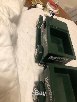 UNDERBERG BITTERS WOOD TRUCK With Music Box Trailer Rare Hard To Find
