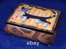 VHTF Cat on Music Box Rosina Wachmeister ERCOLANO Italy Plays The Entertainer