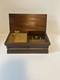 Vintage 1960's Coffin Mechanical Musical Cigarette Wood Box Plays Death March