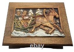 VINTAGE Carved Wood Music Box DOCTOR ZHIVAGO Lara's Theme