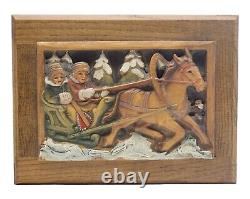 VINTAGE Carved Wood Music Box DOCTOR ZHIVAGO Lara's Theme