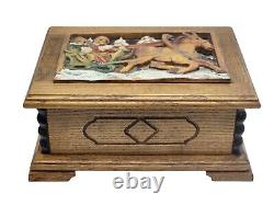 VINTAGE Carved Wood Music Box DOCTOR ZHIVAGO Lara's Theme