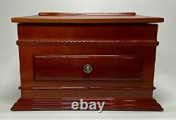 VTG 2003 FSG Four Star Group Wood 3 Disc Electric Music Box With Photo Frame Lid