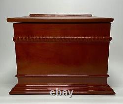 VTG 2003 FSG Four Star Group Wood 3 Disc Electric Music Box With Photo Frame Lid