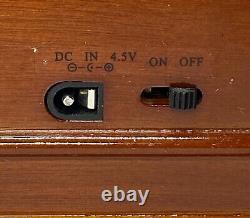 VTG 2003 FSG Four Star Group Wood 3 Disc Electric Music Box With Photo Frame Lid