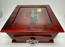 VTG 2003 Thomas Pacconi Christmas Classics Electric Wood Music Box 3 Discs & COA